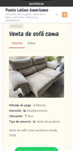 Vendo sofá cama italiano excelente estado