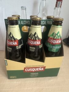 Cerveza cusqueña Negra, trigo, golden.