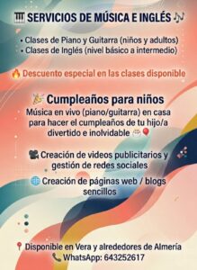 Servicios de Música e inglés