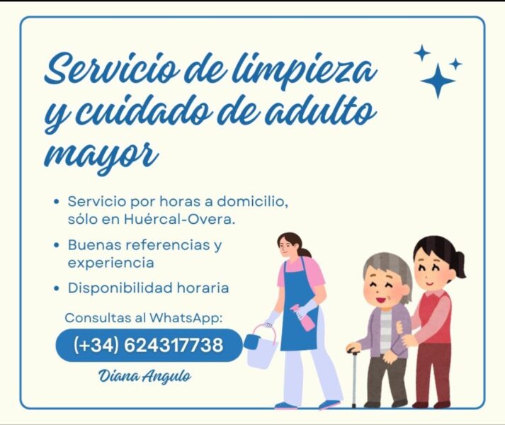 Servicio de limpieza y cuidado de adulto mayor