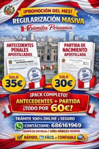 Tramites peruanos - Regularización masiva